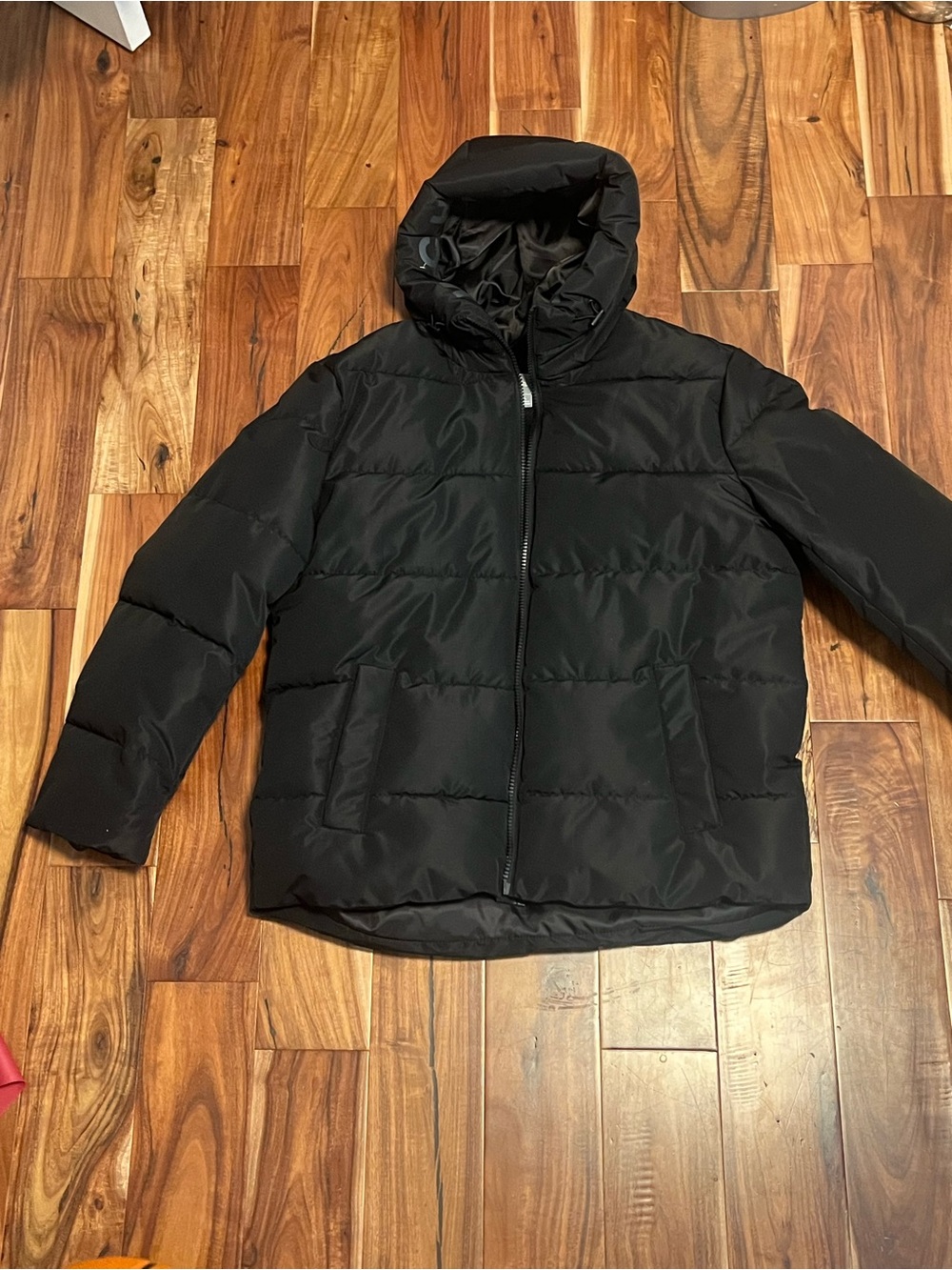 Michael Kors Black Hooded Puffer Jacket